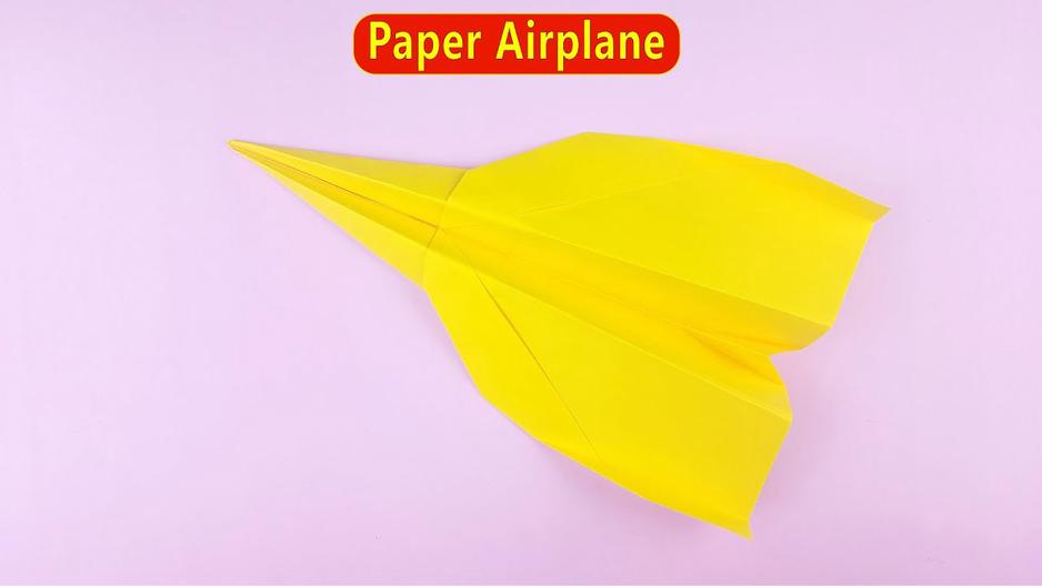 'Video thumbnail for How to Make a Paper Airplane to Fly - Easy Paper Origami Crafts'