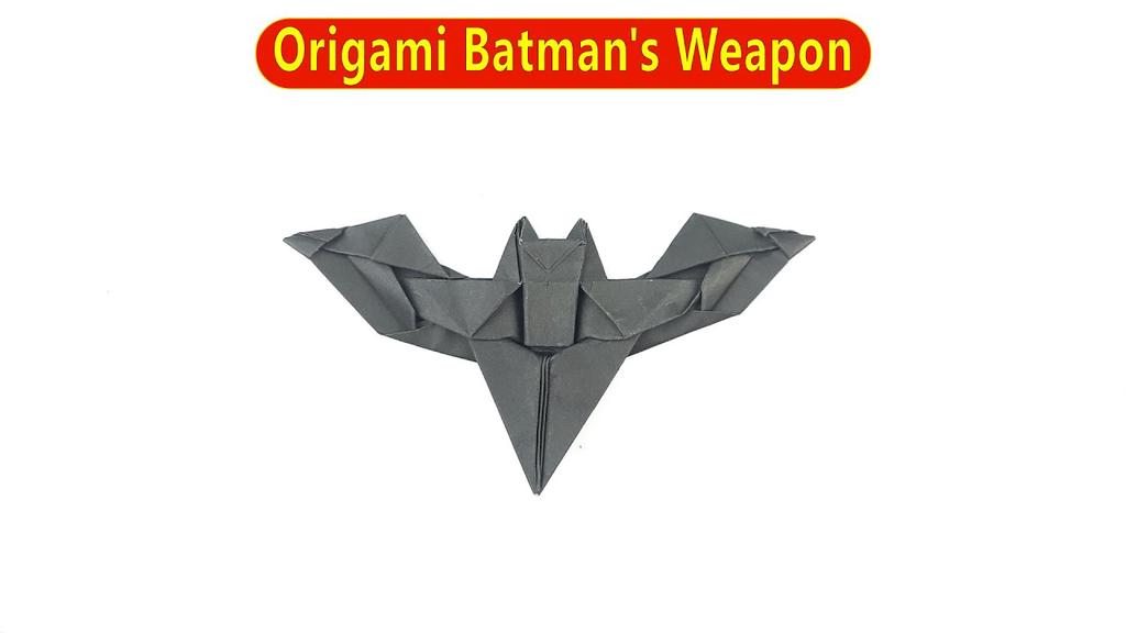'Video thumbnail for Origami Batman Batarang Weapon - DIY Easy Paper Crafts'