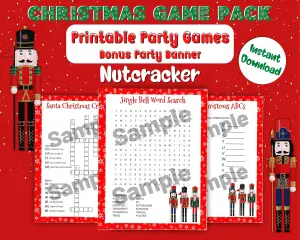 Nutcracker - Christmas Printable Games Party Pack