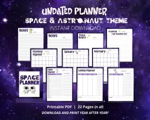 Space & Astronaut Planner - Undated