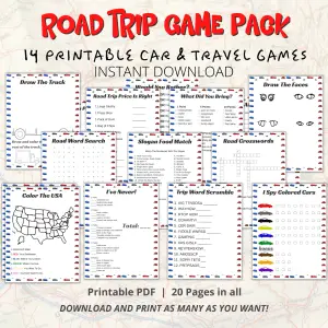 Road Trip Printable Games Pack