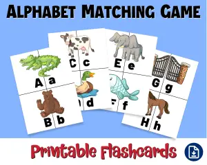 Alphabet Matching Game Flash Cards