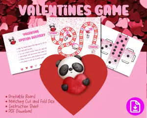 Valentine's Board Game & Dice