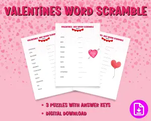 Valentine's Word Scramble