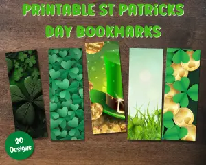 St Patrick's Day Bookmarks - 20 Bookmark Set