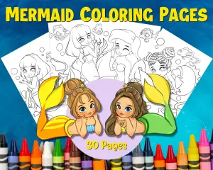 Mermaids - Printable Coloring Pages