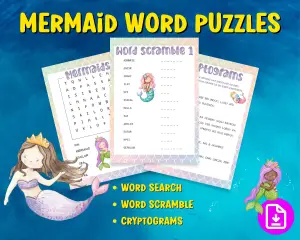 Mermaid Word Puzzles