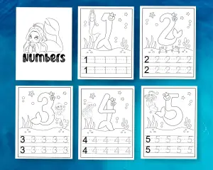 Mermaid Number Tracing
