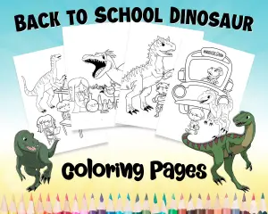 Dinosaur Coloring Pages - Back to School