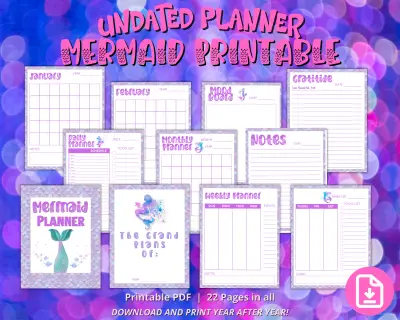 Mermaid Planner & Gratitude Journal