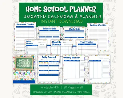 Homeschool Undated Planner