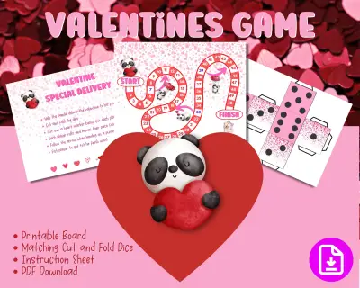 Valentine's Board Game & Dice