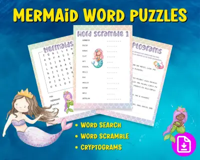 Mermaid Word Puzzles