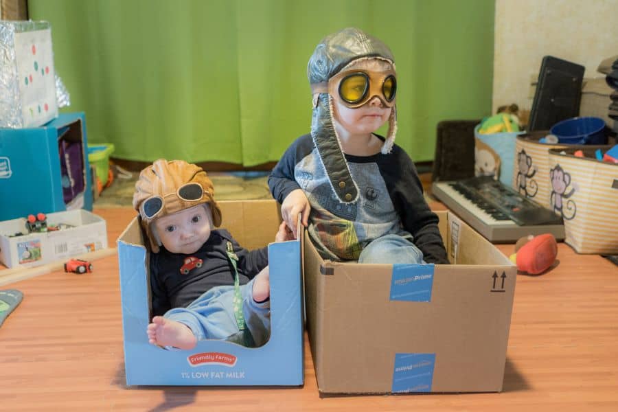 Creative Play in Cardboard Boxes