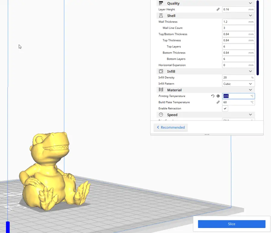 Preparing to 3D print a dinosaur