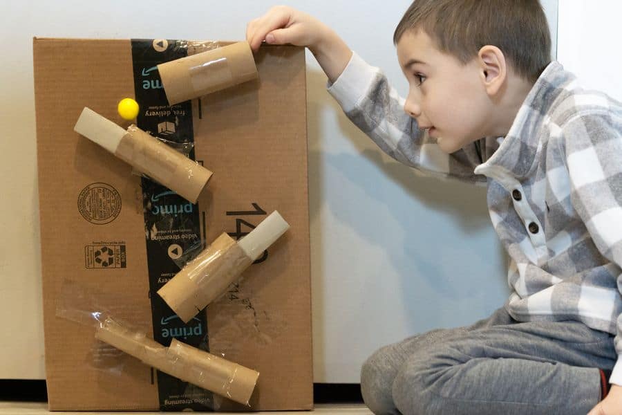 Marble Run STEM Activity with Toilet Paper Rolls