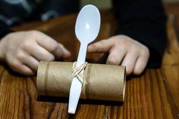 Toilet Paper Roll Catapult activity