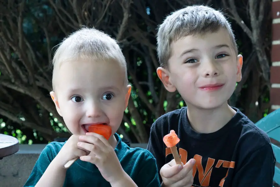 Eating DIY Popsicles