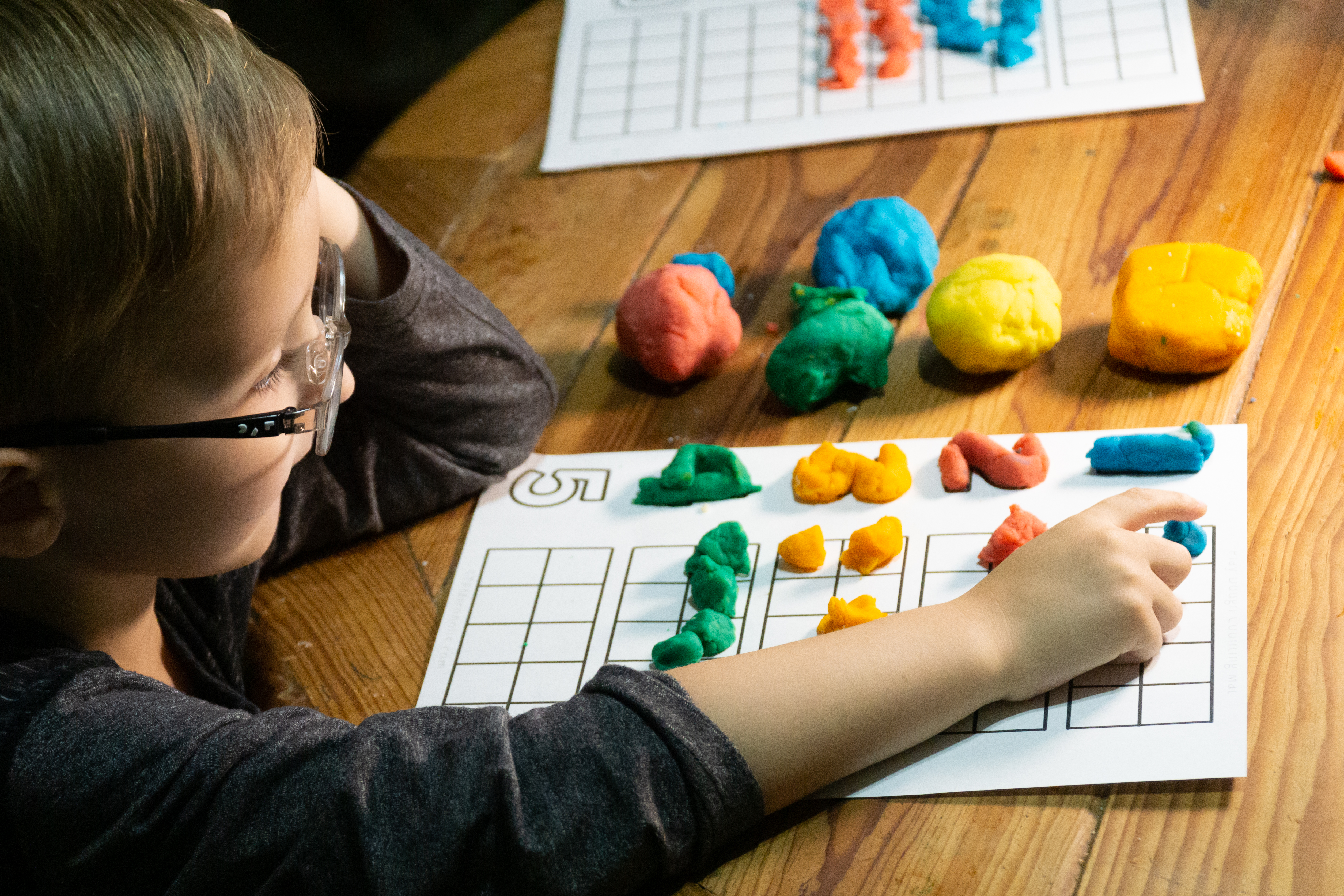 Playdough Math Counting Mat FREE printable download