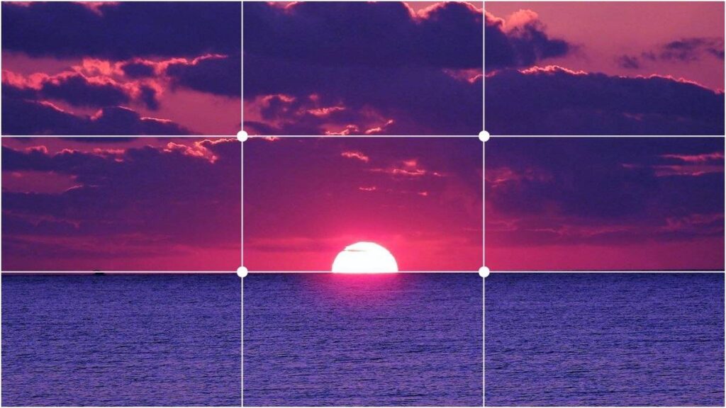 Rule of thirds sunset