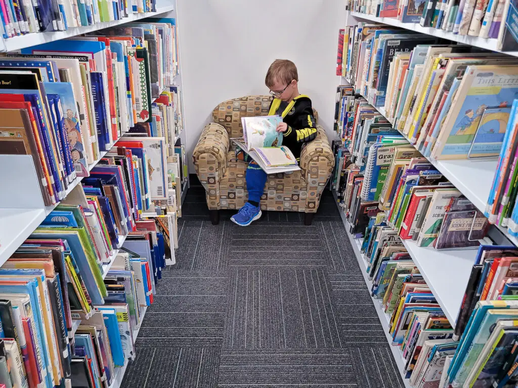 A quiet place to read at the library