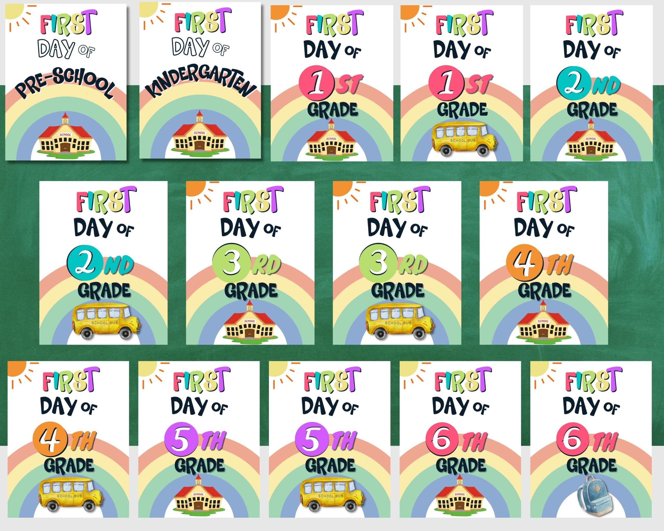 First Day of School Printable