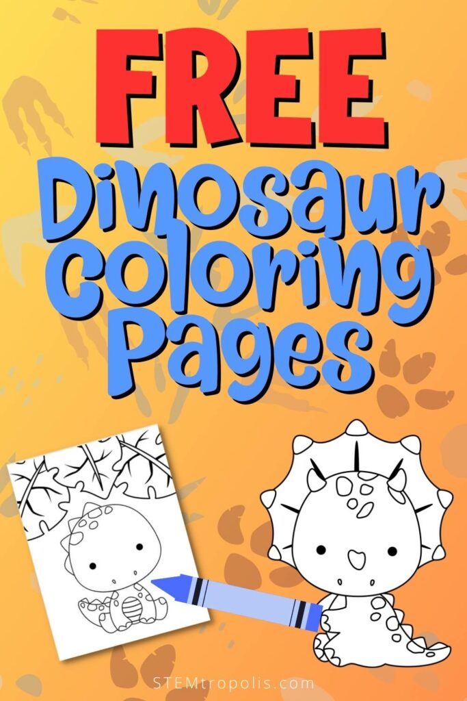 Free Dinosaur Coloring Pages Pin