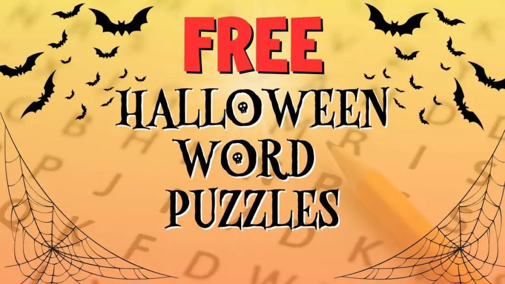 Free Halloween Word Puzzles Printable