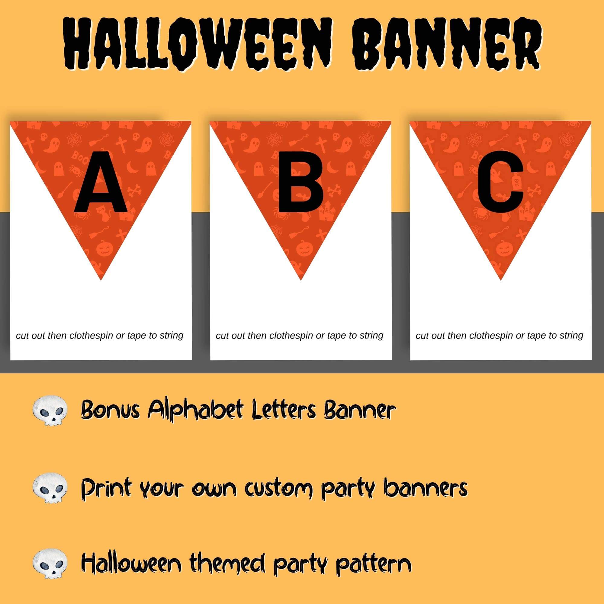 Halloween Alphabet Banner