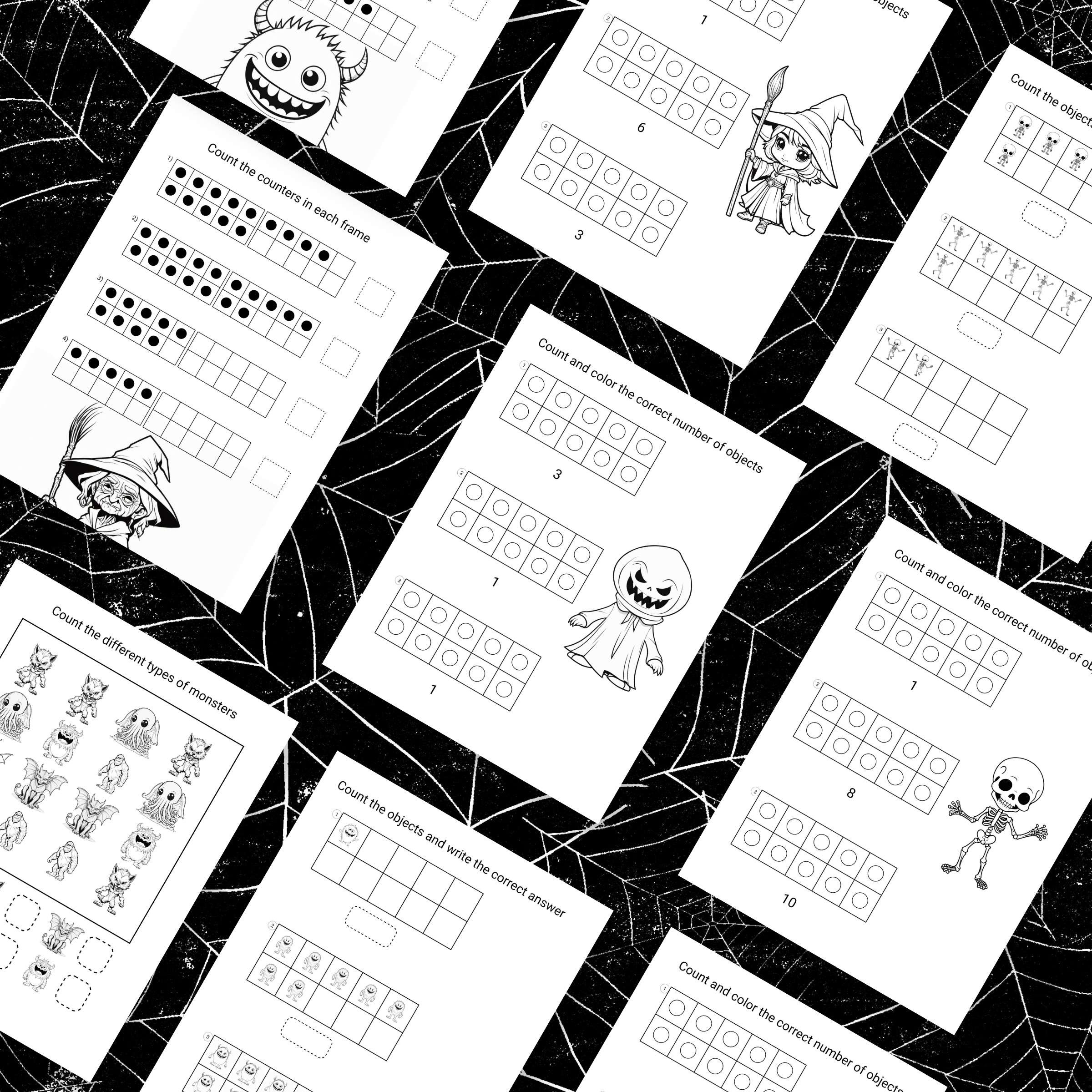 Math Worksheets -10 Frame