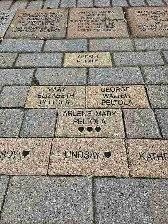 Engraved Brick Walkway