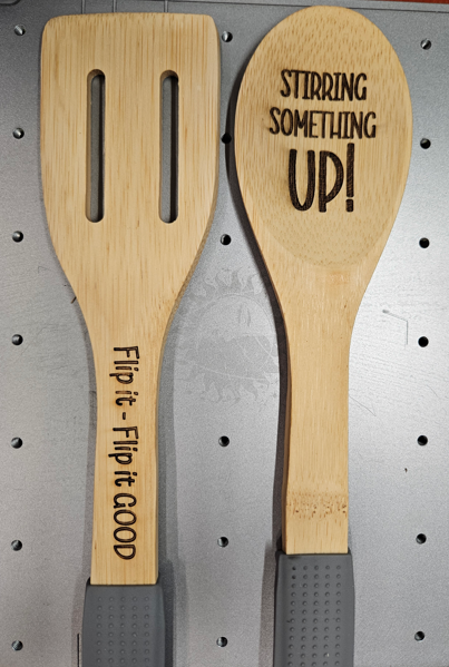 Laser Engraved Bamboo Utensils