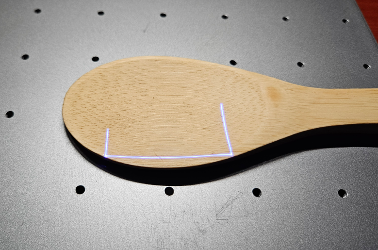 Laser Framing on Wooden Spoon
